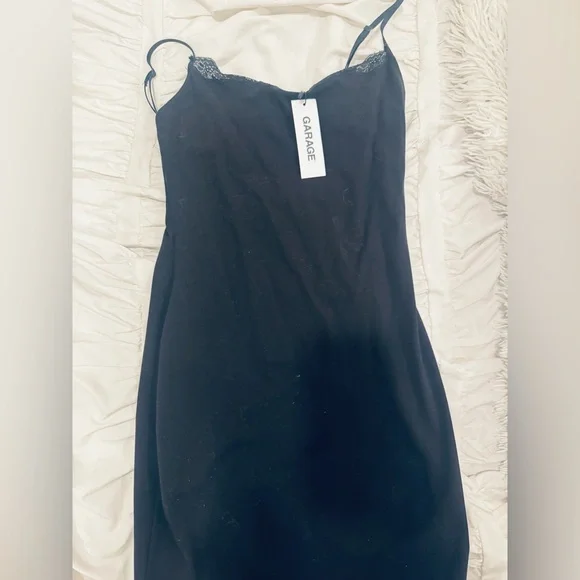 Garage Black Mini Dress w/lace trim. Size: XS. NWT - Picture 3 of 3